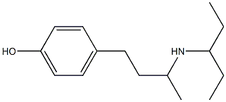 4-[3-(pentan-3-ylamino)butyl]phenol,,结构式