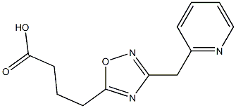 4-[3-(pyridin-2-ylmethyl)-1,2,4-oxadiazol-5-yl]butanoic acid 结构式