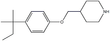 4-[4-(2-methylbutan-2-yl)phenoxymethyl]piperidine Struktur