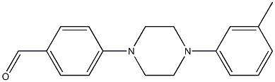 4-[4-(3-methylphenyl)piperazin-1-yl]benzaldehyde,,结构式