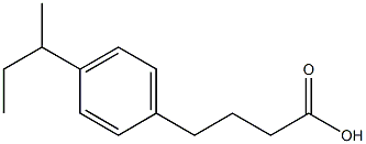 4-[4-(butan-2-yl)phenyl]butanoic acid 化学構造式