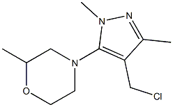 4-[4-(chloromethyl)-1,3-dimethyl-1H-pyrazol-5-yl]-2-methylmorpholine|
