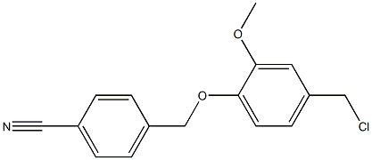 4-[4-(chloromethyl)-2-methoxyphenoxymethyl]benzonitrile,,结构式