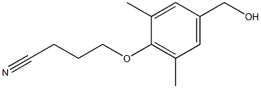 4-[4-(hydroxymethyl)-2,6-dimethylphenoxy]butanenitrile Structure