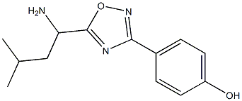 4-[5-(1-amino-3-methylbutyl)-1,2,4-oxadiazol-3-yl]phenol Struktur