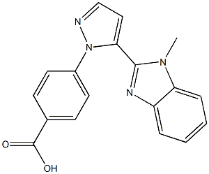 4-[5-(1-methyl-1H-benzimidazol-2-yl)-1H-pyrazol-1-yl]benzoic acid