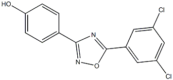 4-[5-(3,5-dichlorophenyl)-1,2,4-oxadiazol-3-yl]phenol,,结构式