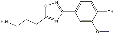 4-[5-(3-aminopropyl)-1,2,4-oxadiazol-3-yl]-2-methoxyphenol Struktur