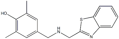 4-{[(1,3-benzothiazol-2-ylmethyl)amino]methyl}-2,6-dimethylphenol 结构式