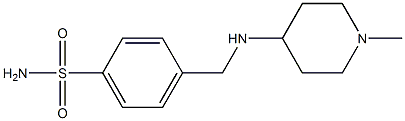 4-{[(1-methylpiperidin-4-yl)amino]methyl}benzene-1-sulfonamide 结构式