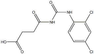 4-{[(2,4-dichlorophenyl)carbamoyl]amino}-4-oxobutanoic acid Struktur