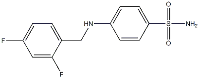 4-{[(2,4-difluorophenyl)methyl]amino}benzene-1-sulfonamide,,结构式
