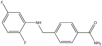4-{[(2,5-difluorophenyl)amino]methyl}benzamide Struktur