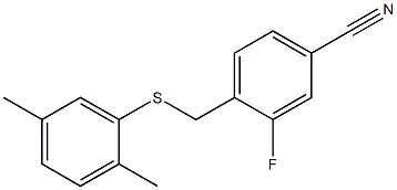 4-{[(2,5-dimethylphenyl)sulfanyl]methyl}-3-fluorobenzonitrile|