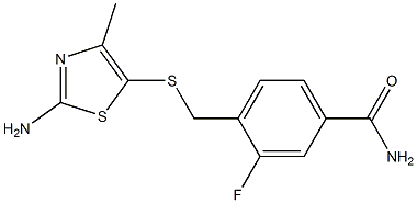 4-{[(2-amino-4-methyl-1,3-thiazol-5-yl)thio]methyl}-3-fluorobenzamide