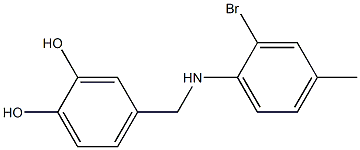 4-{[(2-bromo-4-methylphenyl)amino]methyl}benzene-1,2-diol