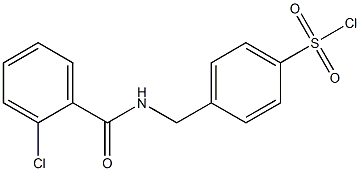4-{[(2-chlorophenyl)formamido]methyl}benzene-1-sulfonyl chloride 化学構造式
