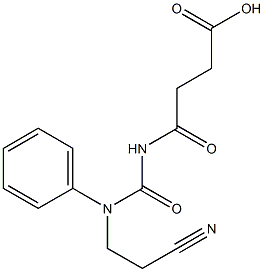 4-{[(2-cyanoethyl)(phenyl)carbamoyl]amino}-4-oxobutanoic acid 结构式