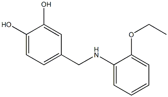 4-{[(2-ethoxyphenyl)amino]methyl}benzene-1,2-diol 化学構造式
