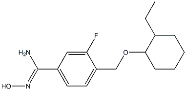  4-{[(2-ethylcyclohexyl)oxy]methyl}-3-fluoro-N'-hydroxybenzene-1-carboximidamide