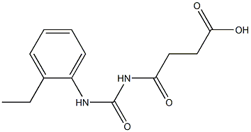 4-{[(2-ethylphenyl)carbamoyl]amino}-4-oxobutanoic acid Structure