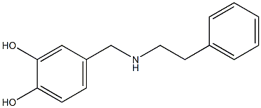 4-{[(2-phenylethyl)amino]methyl}benzene-1,2-diol Struktur