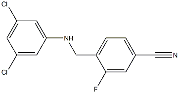 4-{[(3,5-dichlorophenyl)amino]methyl}-3-fluorobenzonitrile 结构式