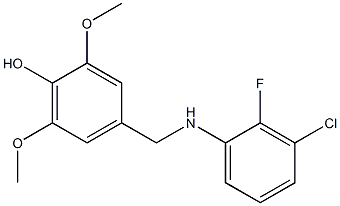 4-{[(3-chloro-2-fluorophenyl)amino]methyl}-2,6-dimethoxyphenol,,结构式