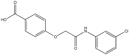 4-{[(3-chlorophenyl)carbamoyl]methoxy}benzoic acid,,结构式