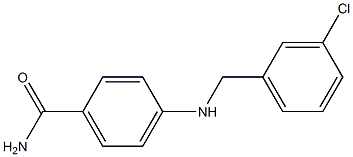 4-{[(3-chlorophenyl)methyl]amino}benzamide