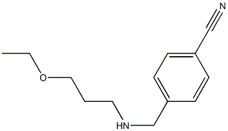 4-{[(3-ethoxypropyl)amino]methyl}benzonitrile 化学構造式