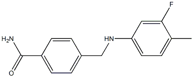 4-{[(3-fluoro-4-methylphenyl)amino]methyl}benzamide Structure