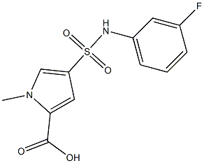 4-{[(3-fluorophenyl)amino]sulfonyl}-1-methyl-1H-pyrrole-2-carboxylic acid Struktur