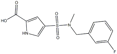 4-{[(3-fluorophenyl)methyl](methyl)sulfamoyl}-1H-pyrrole-2-carboxylic acid Struktur
