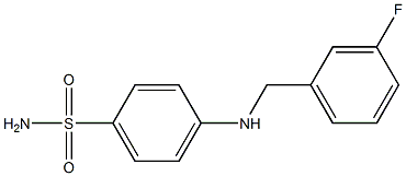 4-{[(3-fluorophenyl)methyl]amino}benzene-1-sulfonamide 化学構造式