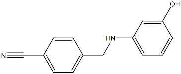 4-{[(3-hydroxyphenyl)amino]methyl}benzonitrile Struktur
