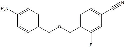 4-{[(4-aminophenyl)methoxy]methyl}-3-fluorobenzonitrile Structure