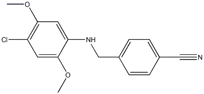 4-{[(4-chloro-2,5-dimethoxyphenyl)amino]methyl}benzonitrile,,结构式