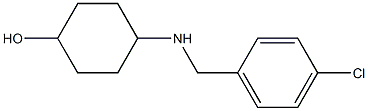 4-{[(4-chlorophenyl)methyl]amino}cyclohexan-1-ol,,结构式