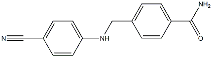4-{[(4-cyanophenyl)amino]methyl}benzamide Struktur