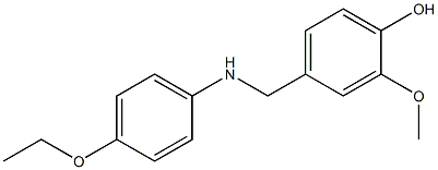 4-{[(4-ethoxyphenyl)amino]methyl}-2-methoxyphenol 结构式