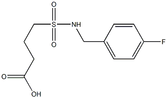 4-{[(4-fluorophenyl)methyl]sulfamoyl}butanoic acid 结构式