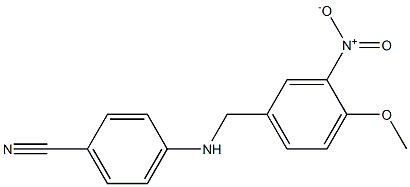 4-{[(4-methoxy-3-nitrophenyl)methyl]amino}benzonitrile Struktur