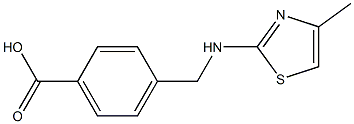 4-{[(4-methyl-1,3-thiazol-2-yl)amino]methyl}benzoic acid 结构式