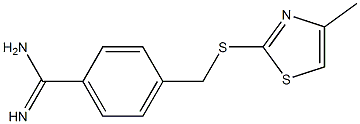 4-{[(4-methyl-1,3-thiazol-2-yl)sulfanyl]methyl}benzene-1-carboximidamide Struktur