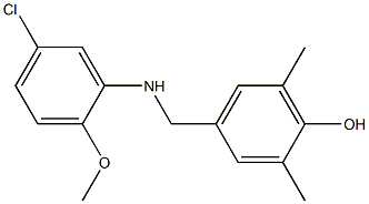 4-{[(5-chloro-2-methoxyphenyl)amino]methyl}-2,6-dimethylphenol|