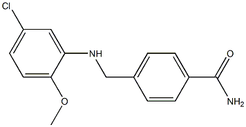 4-{[(5-chloro-2-methoxyphenyl)amino]methyl}benzamide 化学構造式