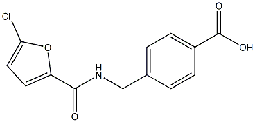 4-{[(5-chlorofuran-2-yl)formamido]methyl}benzoic acid Struktur