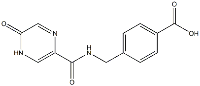 4-{[(5-oxo-4,5-dihydropyrazin-2-yl)formamido]methyl}benzoic acid Struktur