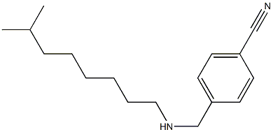 4-{[(7-methyloctyl)amino]methyl}benzonitrile 化学構造式